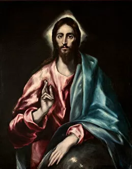 Christ The Saviour Gallery: Salvator Mundi (El Salvador). Artist: El Greco, Dominico (1541-1614)
