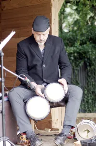 Percussionist Prints: Sam Alexander, Three Horseshoes, Knockholt, Kent, 1st June 2021. Creator: Brian O Connor