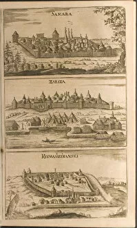 Copper Engraving Collection: Samara, Tsaritsyn and Kozmodemyansk (Illustration from Travels to the Great Duke of Muscovy)
