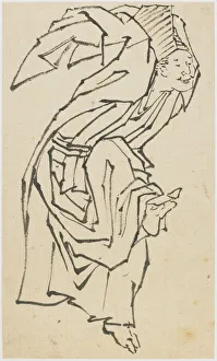 A Sambaso Dancer, late 18th-early 19th century. Creator: Hokusai A Sambaso Dancer, late 18th-early 19th century. Creator: Hokusai