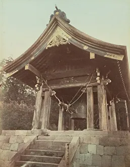 Nikko Tochigi Kanto Japan Prints: Sambutsude Bell, Nikko, 1870s-1890s. Creator: Kusakabe Kimbei