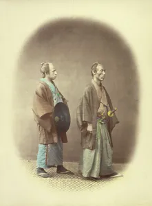Montsuki Prints: Samourai or Two Sworded Class, 1866-1867. Creator: Felice Beato