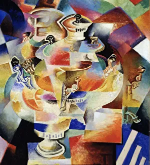 Samovar, 1919. Artist: Baranov-Rossine, Vladimir Davidovich (1888-1942) Samovar, 1919. Artist: Baranov-Rossine, Vladimir Davidovich (1888-1942)