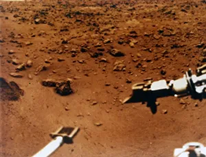 Sample scoop and arm, Viking 1 Mission to Mars, 1976. Creator: NASA