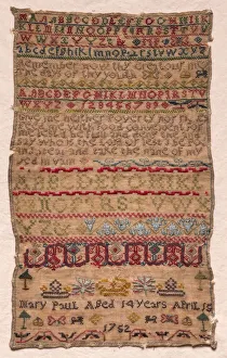 Sampler, 1752. Creator: Unknown
