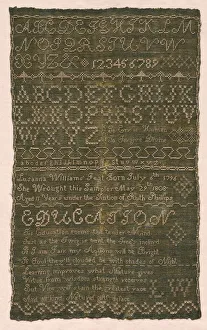 Sampler, 1808. Creator: Unknown
