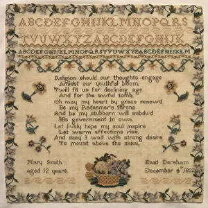 Sampler, 1822. Creator: Unknown