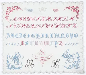 Initial Prints: Sampler, 1844. Creator: Unknown