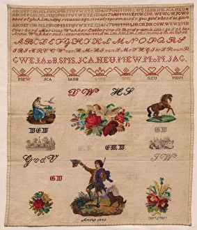 Late 19th Century Prints: Sampler, 1882. Creator: Unknown