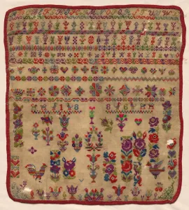 Late 19th Century Prints: Sampler, 1886. Creator: Unknown
