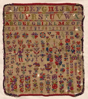 Late 19th Century Prints: Sampler, 1891. Creator: Unknown
