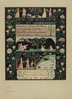 Landscapes Prints: Sampler, 1935/1942. Creator: Elizabeth Valentine