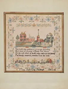 Sampler, c. 1936. Creator: Robert Stewart Sampler, c. 1936. Creator: Robert Stewart