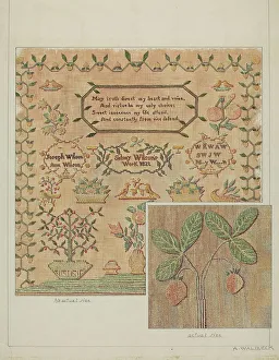 Sampler, c. 1937. Creator: Alfred Walbeck
