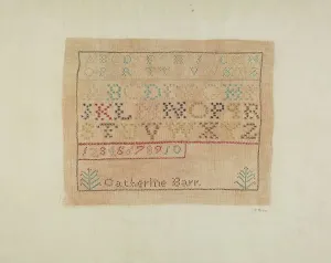 Sampler, c. 1937. Creator: Arelia Arbo
