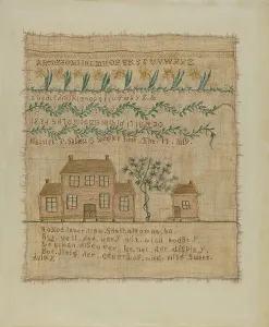 Sarah F Prints: Sampler, c. 1938. Creator: Sarah F. Williams