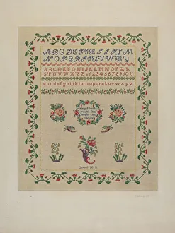 Douglas Campbell Prints: Sampler, c. 1942. Creator: Douglas Campbell