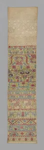Linen Plain Weave Prints: Sampler, England, 1651. Creator: Mary Bidgood