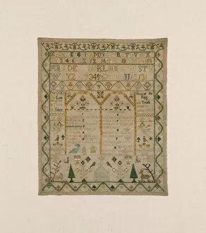 Cross Stitch Gallery: Sampler, England, 1775 / 1825. Creator: Unknown