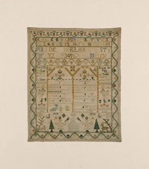 Ten Commandments Collection: Sampler, England, 1775 / 1825. Creator: Unknown