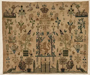 Early 19th Century Prints: Sampler Fragment, 1813. Creator: Unknown
