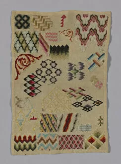 Cross Stitch Gallery: Sampler, France, 18th / 19th century. Creator: Unknown
