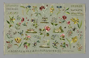 Silk Plain Weave Prints: Sampler, Germany, 18th century. Creator: Unknown