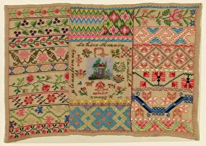 Cotton Plain Weave Prints: Sampler, México, 1849. Creator: Unknown