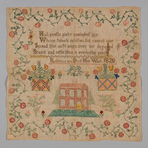 Cross Stitch Gallery: Sampler (Needlework), United States, 1820. Creator: Rebecca Ann Dod