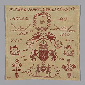 Cotton Plain Weave Prints: Sampler, Netherlands, 1860. Creator: Sophia Margaretha Reuning
