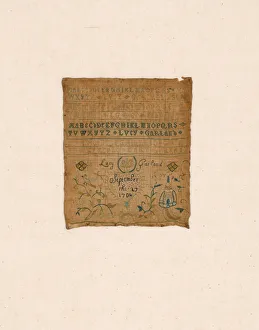 Sampler, United States, 1704. Creator: Lucy Garland