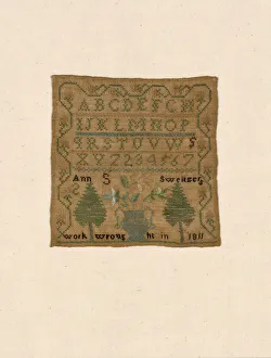 Cross Stitch Gallery: Sampler, United States, 1811. Creator: Ann S. Sweitzers