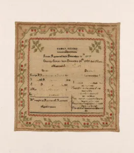 Sampler, United States, c. 1819. Creator: Harriot Augusta Raymond Sampler, United States, c. 1819. Creator: Harriot Augusta Raymond