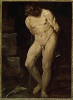 Samson in chains, c.1594. Creator: Carracci, Annibale (1560-1609)