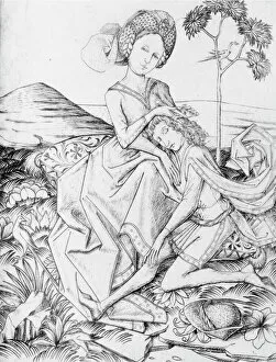 Samson and Delilah, 15th century. Creator: Master ES