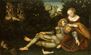 Delilah Prints: Samson and Delilah. Artist: Cranach, Lucas, the Younger (1515-1586)