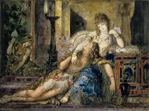 Delilah Prints: Samson and Delilah. Artist: Moreau, Gustave (1826-1898)