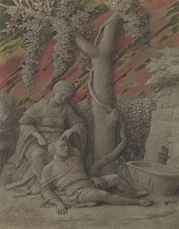 Samson and Delilah, c. 1500. Artist: Mantegna, Andrea (1431-1506) Samson and Delilah, c. 1500. Artist: Mantegna, Andrea (1431-1506)