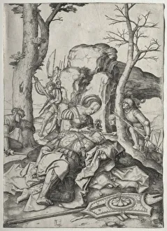 Lucas Van Leyden Dutch Prints: Samson and Delilah, c. 1507. Creator: Lucas van Leyden (Dutch, 1494-1533)