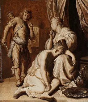 Scissors Prints: Samson and Delilah, c.1626-c.1630. Creator: Rembrandt Harmensz van Rijn