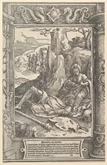 Lucas Collection: Samson and Delilah, ca. 1517. Creator: Lucas van Leyden
