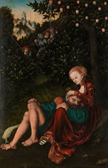 Cutting Prints: Samson and Delilah, ca. 1528-30. Creator: Lucas Cranach the Elder