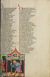 Recovery Prints: Samson Pulling Down the Pillars of the Palace; Weltchronik