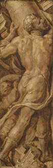 Maerten Heemskirck Prints: Samson Shattering the Pillars of the Temple