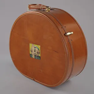 Samsonite hat box suitcase from Mae's Millinery Shop, 1941-1994. Creator: Samsonite Samsonite hat box suitcase from Mae's Millinery Shop, 1941-1994. Creator: Samsonite