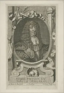 Samuel Butler Prints: Samuel Butler in wig and robes, 1744. Artist: George Vertue