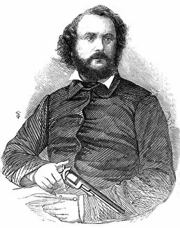 Samuel Colt (1814-1862), inventor of the Colt revolver, 1856