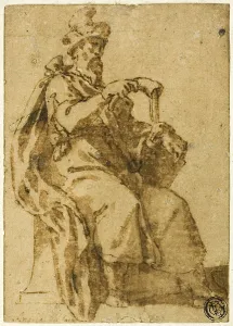 Book Of Samuel Prints: Samuel Enthroned, 1586/89. Creator: Cesare Nebbia