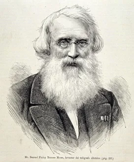 Samuel Fidney Morse (1791-1872), American inventor, he invented the telegraphy, engraving Samuel Fidney Morse (1791-1872), American inventor, he invented the telegraphy, engraving