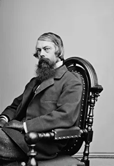 Hairdo Collection: Samuel Greene Arnold Junior of Rhode Island, between 1855 and 1865. Creator: Unknown